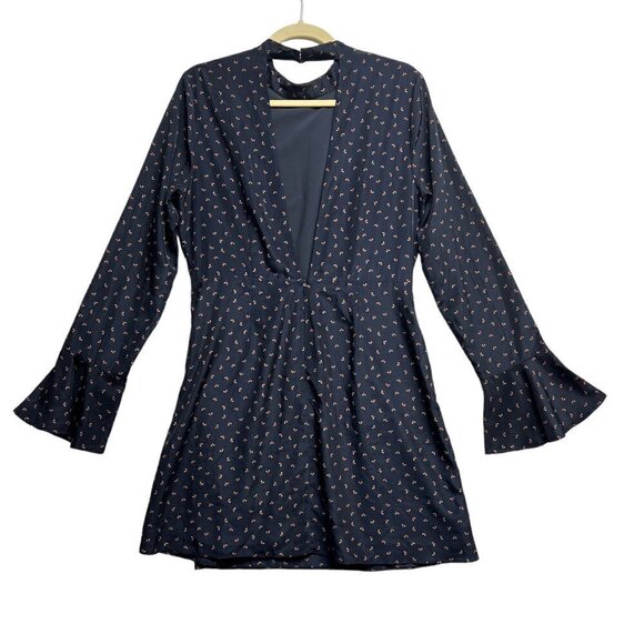 J.O.A. Bell Sleeve Open Back Dress Size L - Picture 4 of 7